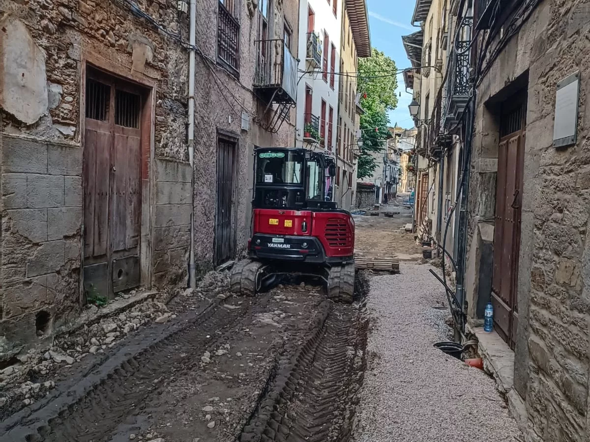 Las Obras De La Calle Del Agua En Villafranca Avanzan Contrarreloj