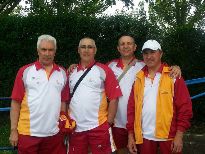 Los arqueros bercianos, durante su participación en el Campeonato