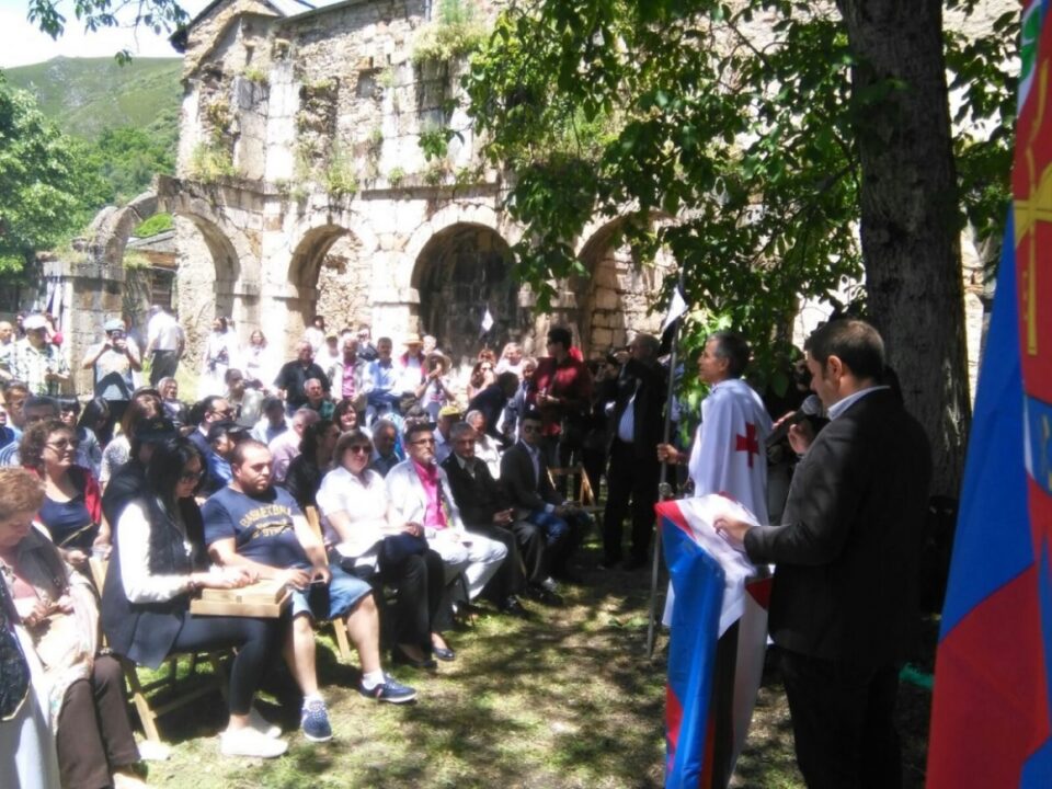 Iván Alonso, durante su discurso en el Monasterio de Montes (PB)