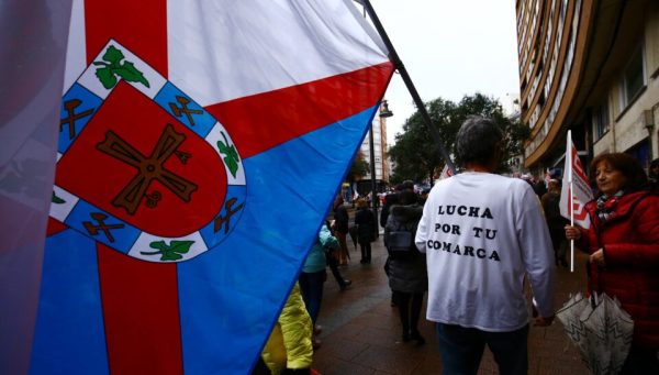 Manifestación por el futuro del Bierzo en diciembre de 2018