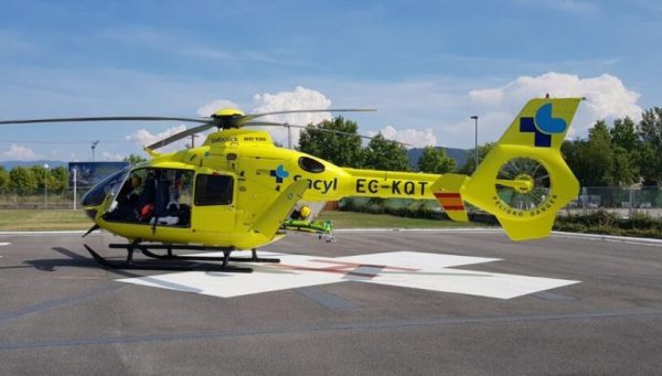 Helicóptero en el Hospital El Bierzo / EBD