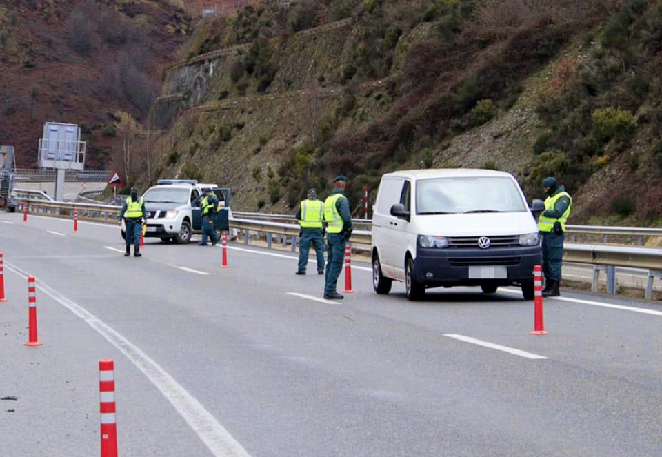 controles en la entrada a León