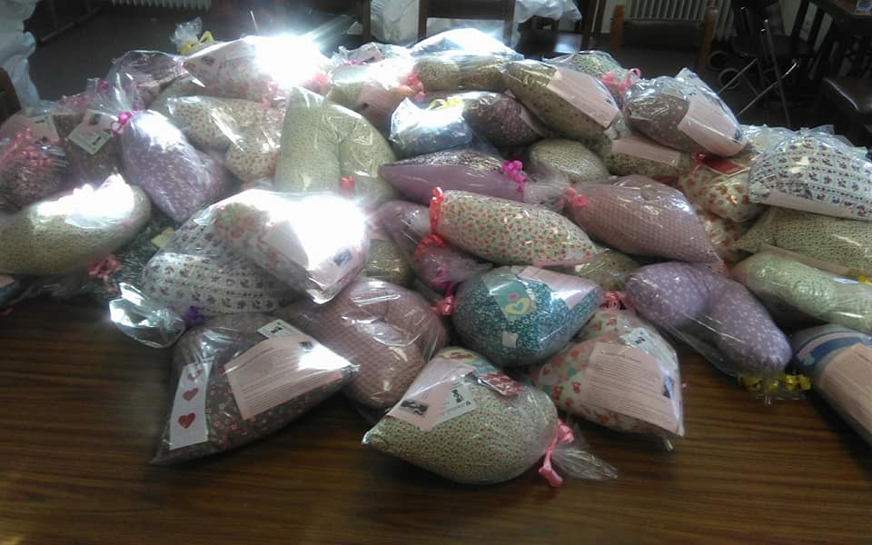 Heart pillows for breast cancer operated