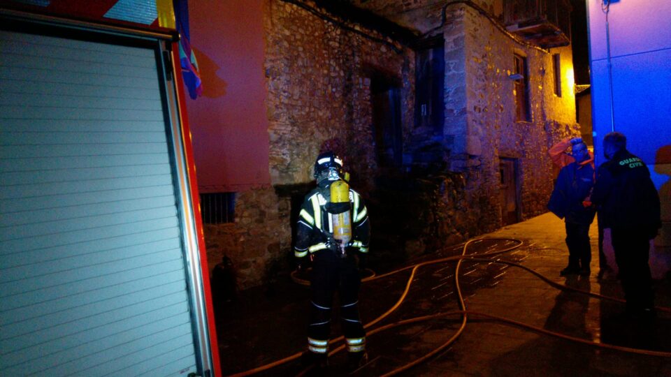 incendio en una casa de Molinaseca