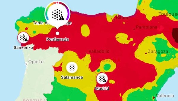 Mapa de la calidad del aire en España este martes 29 de marzo / EBD