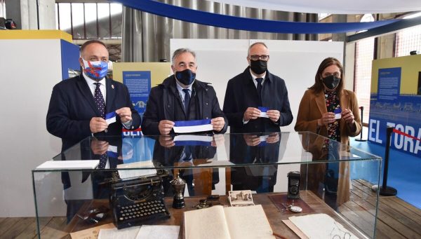 Inauguración de la exposición del Centenario de la Ponferradina en el Museo del Ferrocarril