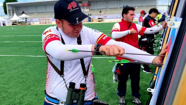 Héctor González, durante la Gimnasiada de Normandía