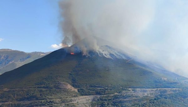 Incendio forestal en Casaio