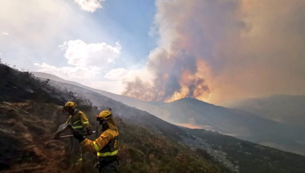 Incendio forestal en Casaio