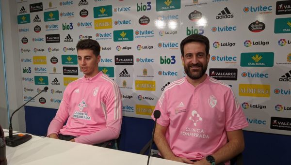 Juan Hierrezuelo y David Barrio, en la sala de prensa de El Toralín