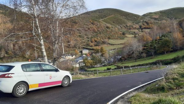 Carretera a Suárbol en la que se ha llevado a cabo la obra