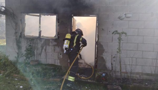 Fotografía del incendio. / Bomberos de Ponferrada