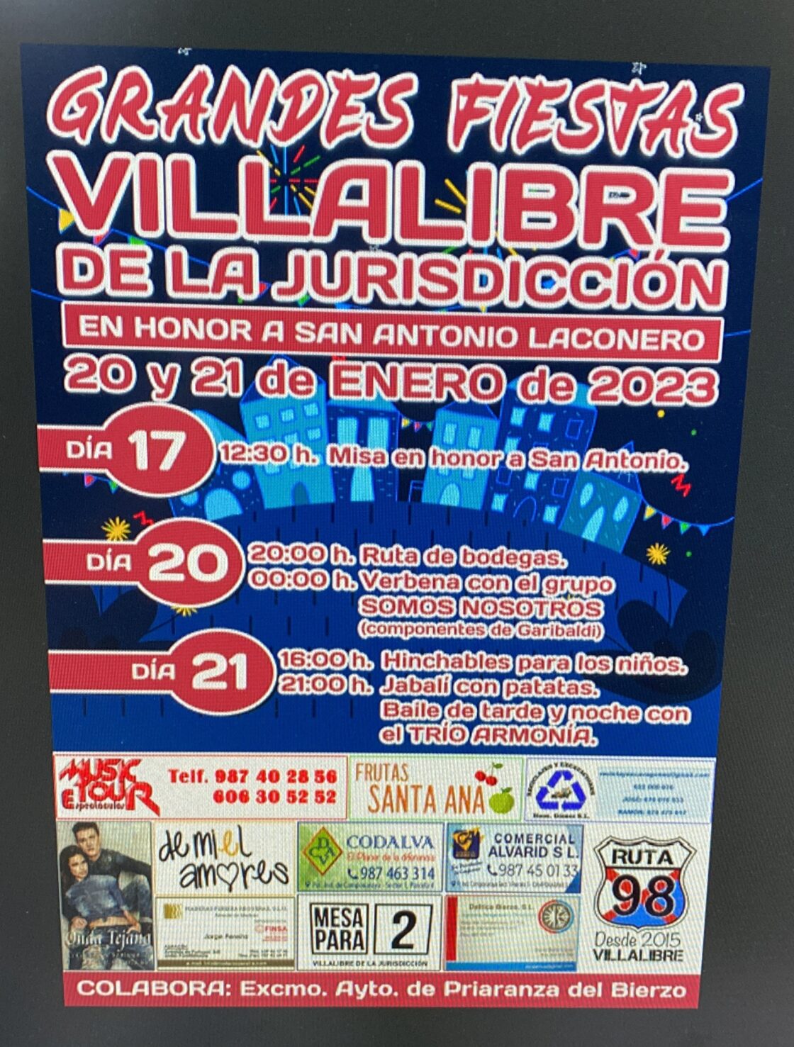 Cartel de las fiestas en Villalibre de la Jurisdicción. / EBD