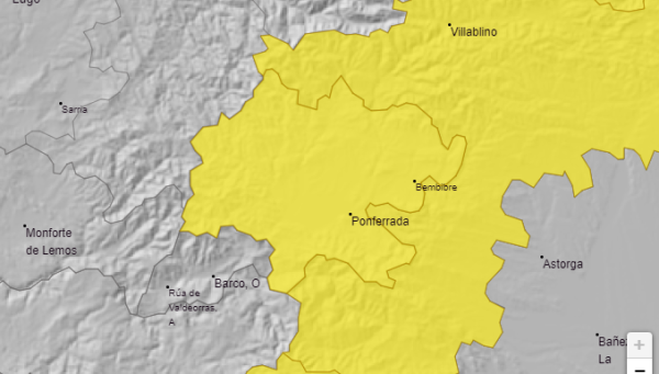 Alerta amarilla en el Bierzo. / Aemet