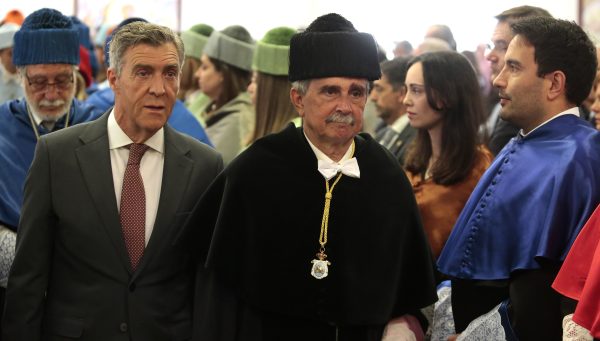 El rector de la Universidad de León, Juan Francisco García Marín, preside el acto académico de celebración del patrono de la institución, San Isidoro