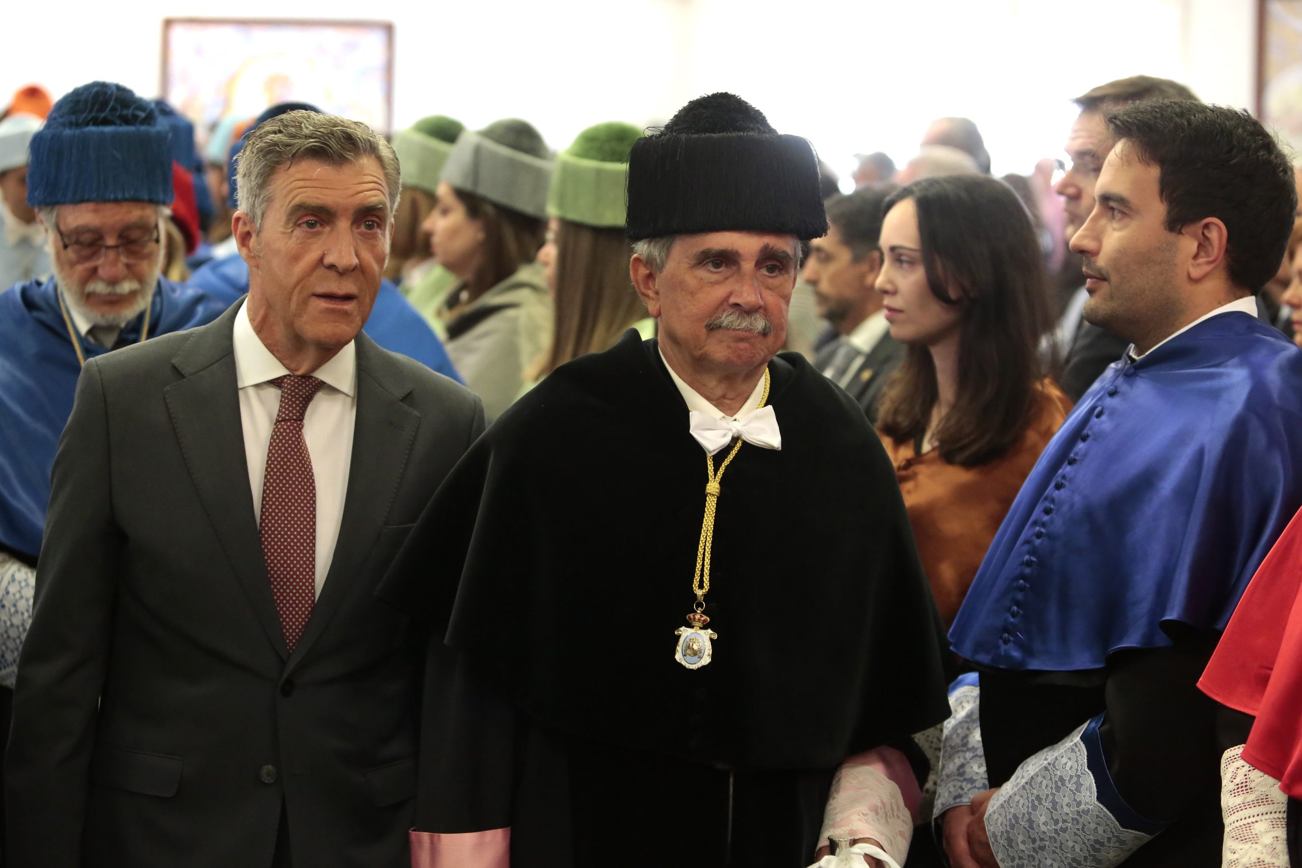 El rector de la Universidad de León, Juan Francisco García Marín, preside el acto académico de celebración del patrono de la institución, San Isidoro