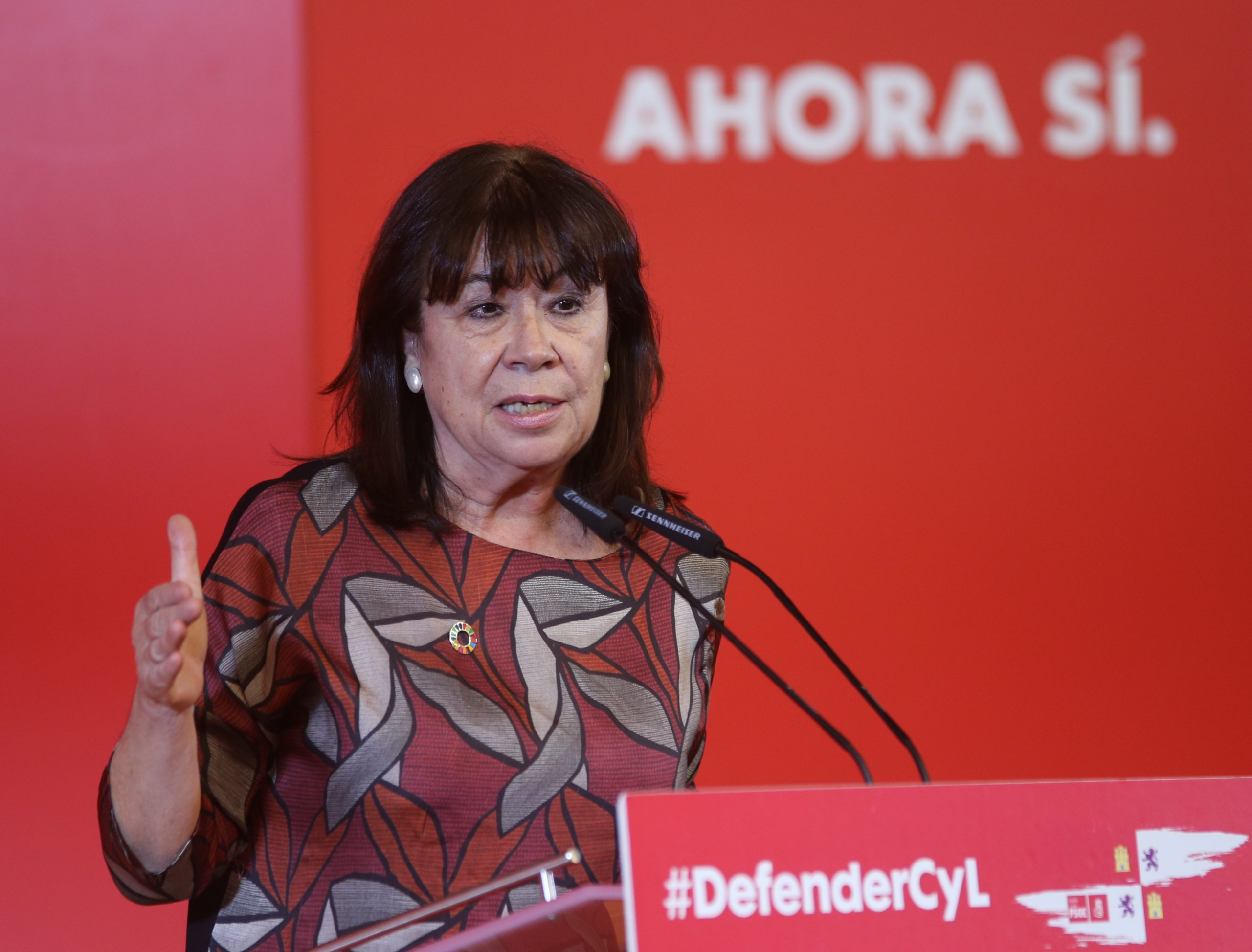 Cristina Narbona, en un acto con el PSOE de Castilla y León