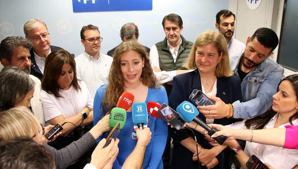 Ester Muñoz, durante la noche electoral en León