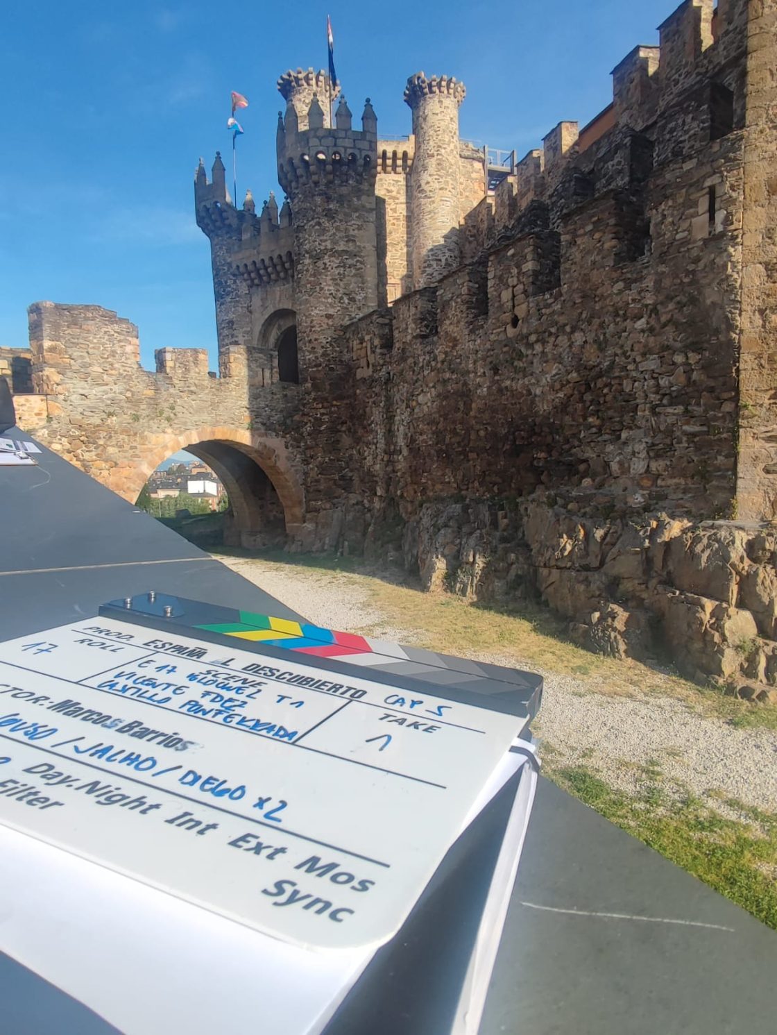 Rodaje de la serie documental ‘España al descubierto’ en el Castillo de Ponferrada. / Ayuntamiento de Ponferrada