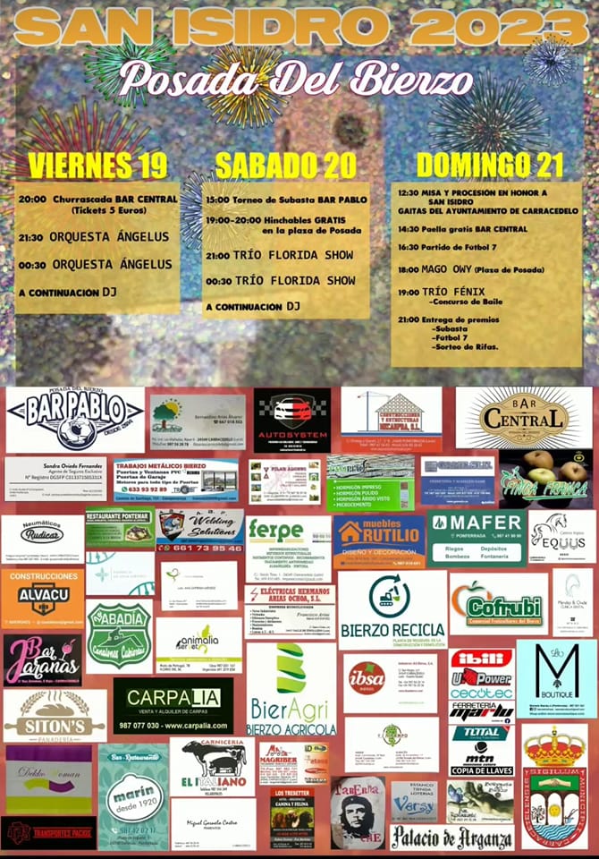 Cartel de las fiestas en Posada del Bierzo. / Ayuntamiento de Carracedelo