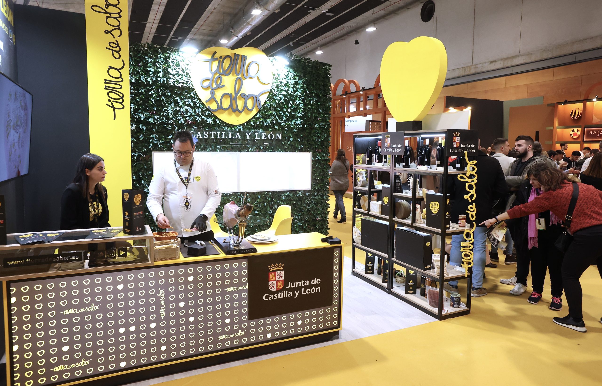 Stand de Tierra de Sabor en la feria gastronómica, ´Madrid Fusión´.