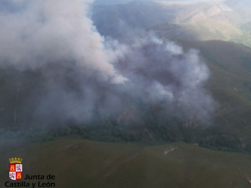 Incendio en el Bierzo. / @naturalezacyl