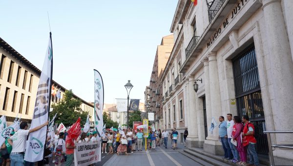 Movilización de los funcionarios de Justicia en Valladolid