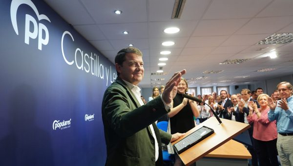 El presidente del Partido Popular de Castilla y León, Alfonso Fernández Mañueco, clausura la Junta Directiva Autonómica del PP.