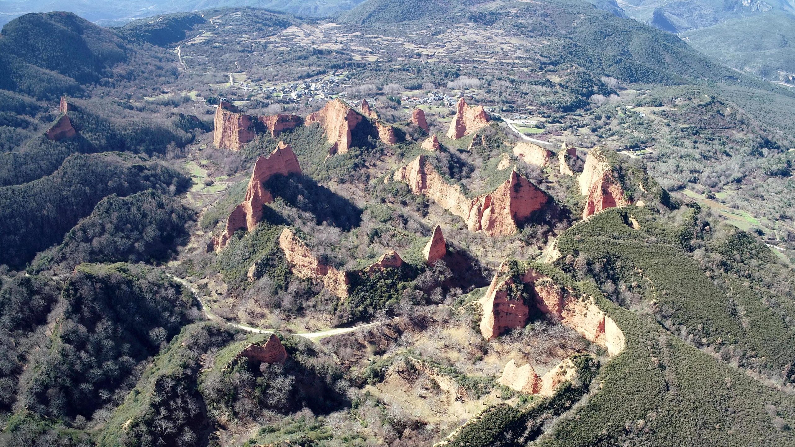 Foto aérea de Las Médulas