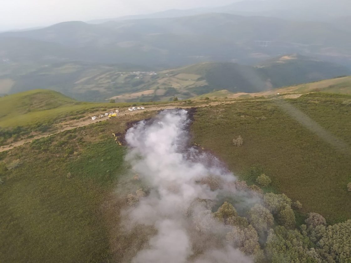 Incendio forestal en Busmayor