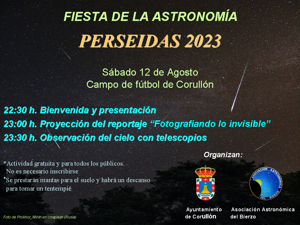 Cartel de la fiesta de la astronomía. / Ayuntamiento de Corullón