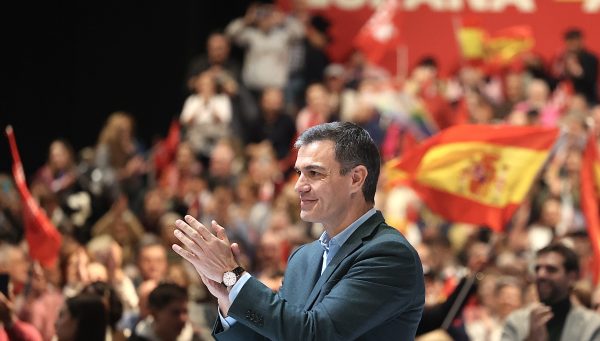 Pedro Sánchez, durante el acto celebrado este domingo en Madrid