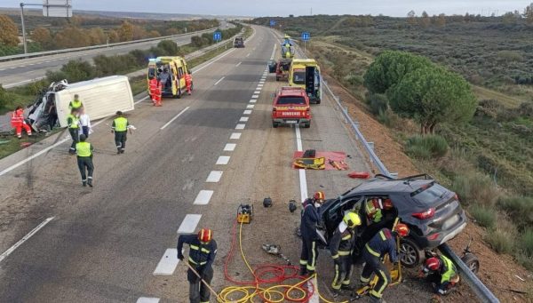 Accidente mortal en la A-6 a la altura de Brazuelo