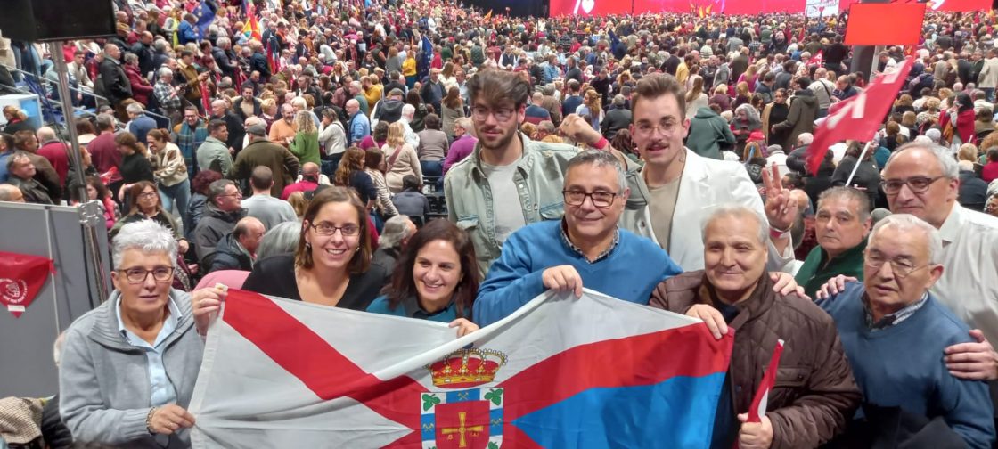 Delegación berciana en el acto del PSOE en Madrid