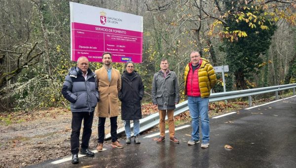 Presentación de las obras en la LE-5242 entre Friera y Cabeza de Campo