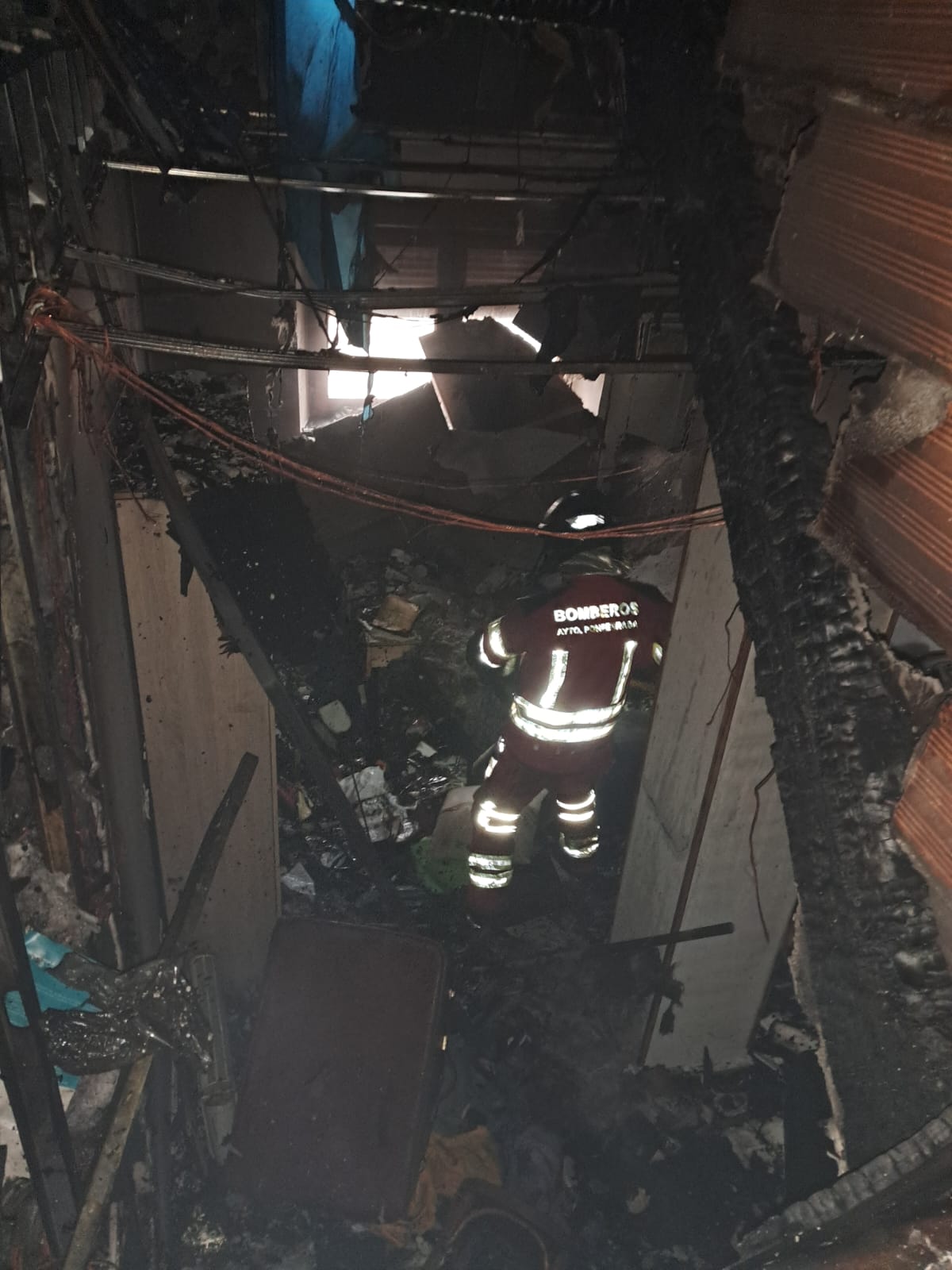 Incendio en una vivienda de Las Ventas de Albares