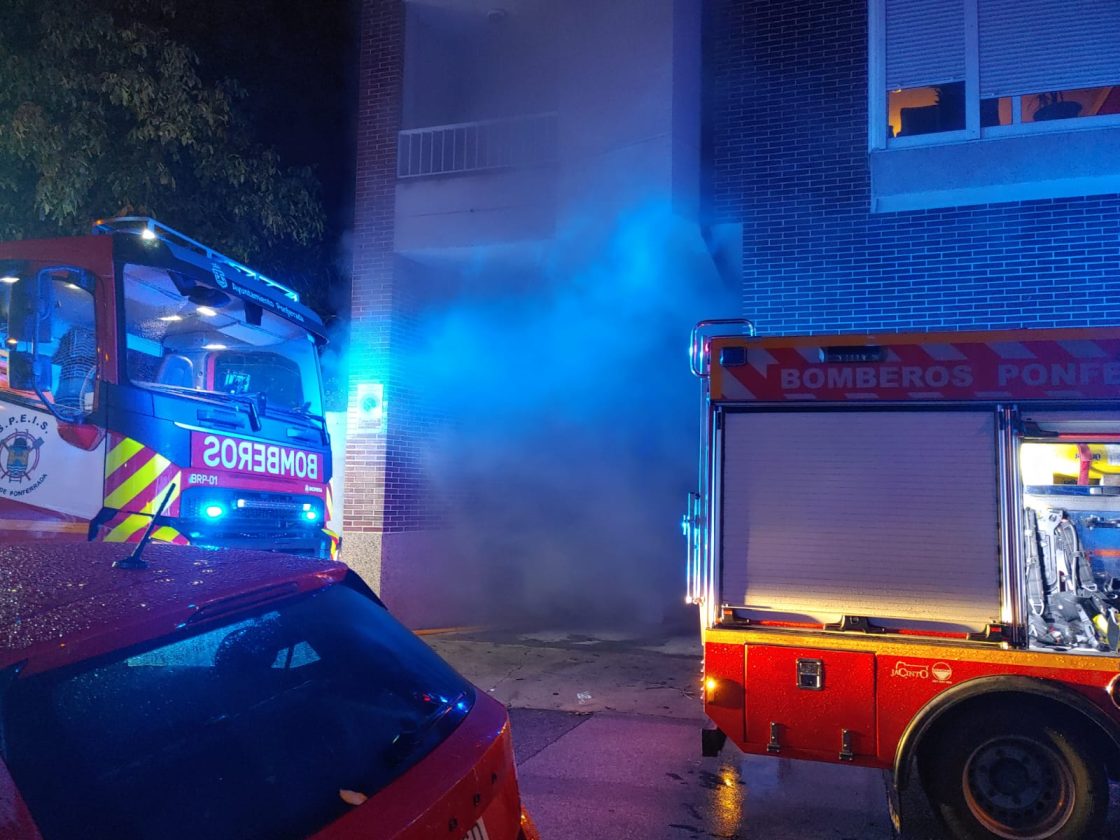 Incendio en una cochera de la calle Cuenca