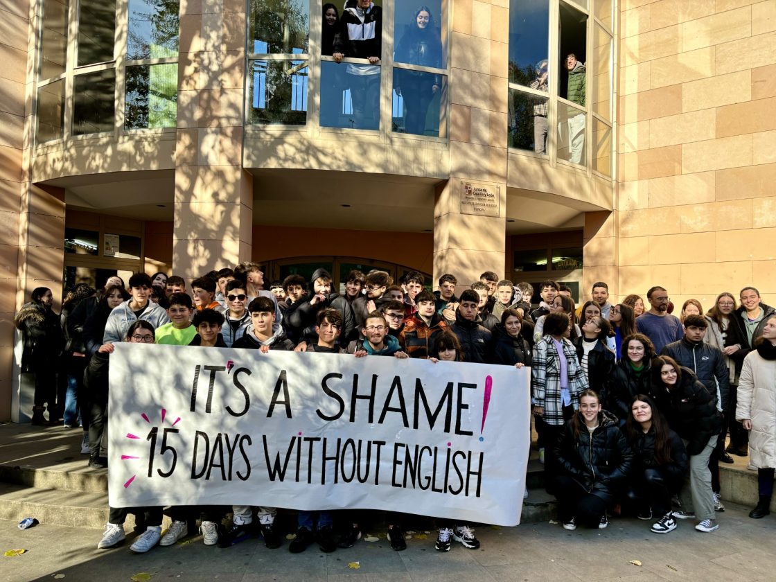 Protestas en el IES Europa al no haberse cubierto una jubilación. / IES Europa