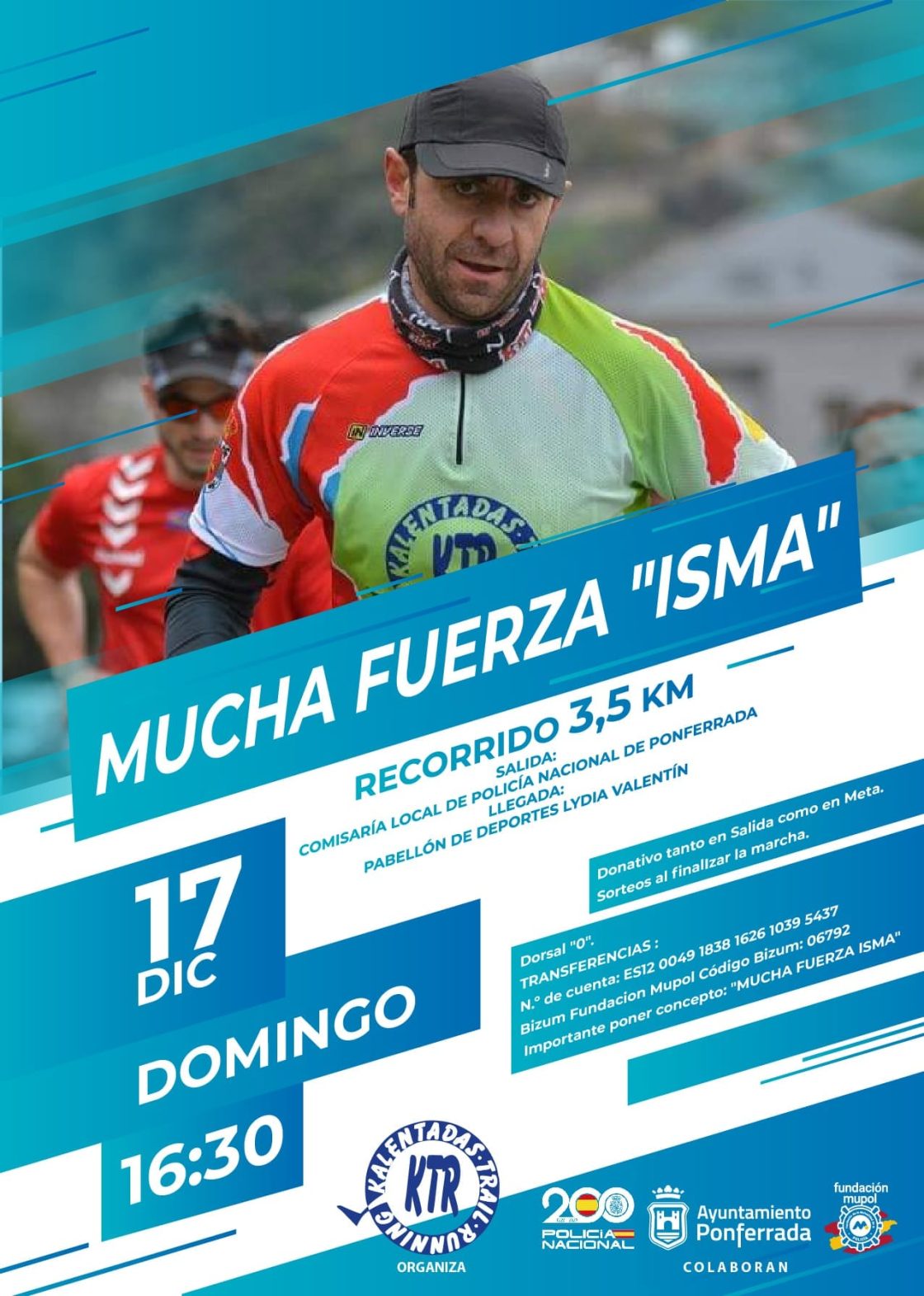 Cartel de la marcha solidaria 'Mucha fuerza Isma'