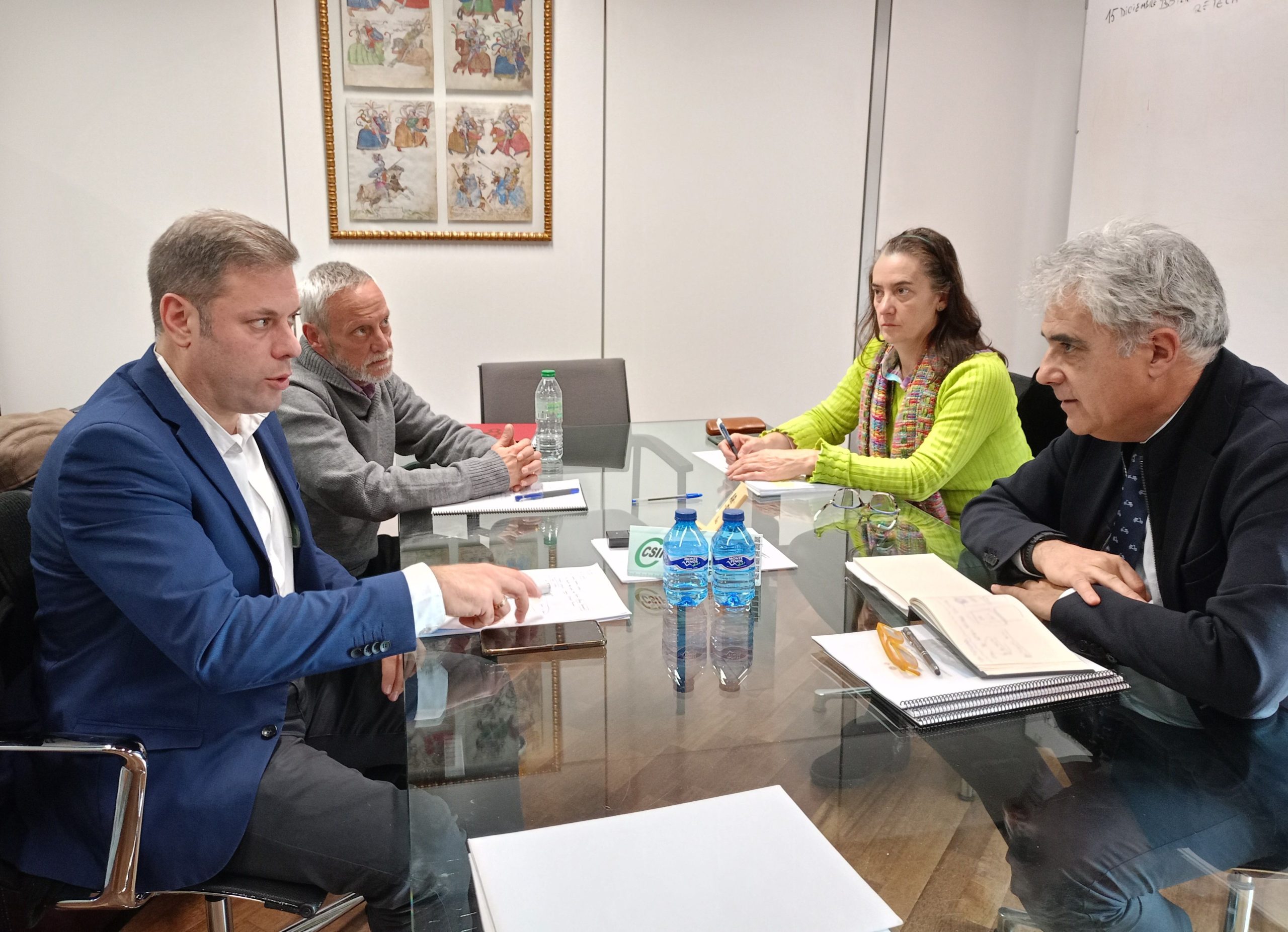 Iván Alonso y Juan Carlos Prieto, durante la reunión mantenida este lunes