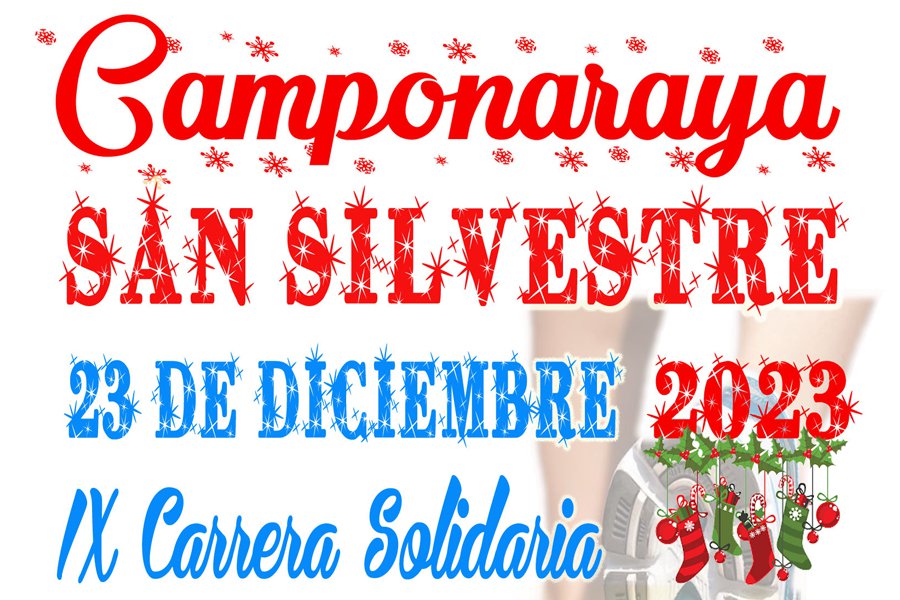 Cartel San Silvestre 2023 en Camponaraya