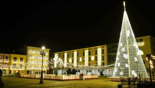 Luces de Navidad en la zona alta de Ponferrada