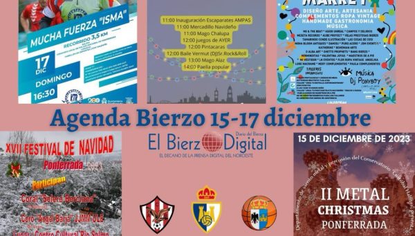 Agenda cultural 15-17 de diciembre