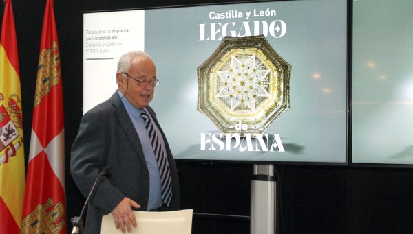 El consejero de Cultura, Turismo y Deporte, Gonzalo Santonja, presenta la participación de la Junta de Castilla y León en la Feria Internacional de Turismo Fitur 2024