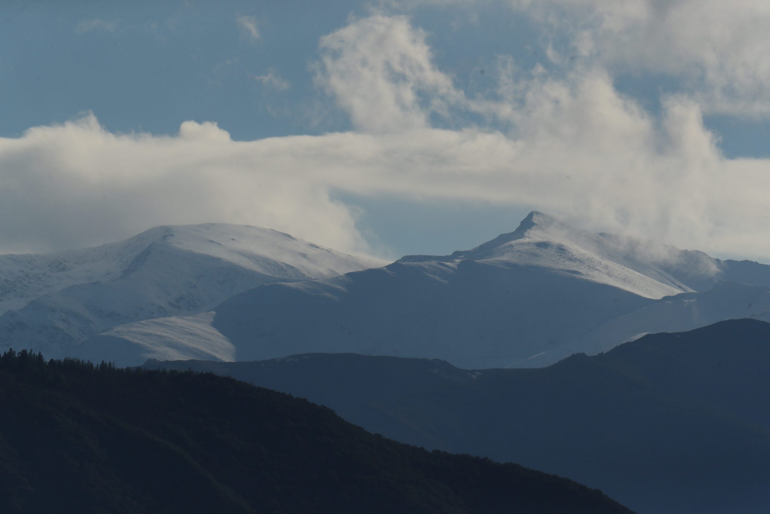 Nieve en las montañas del Bierzo