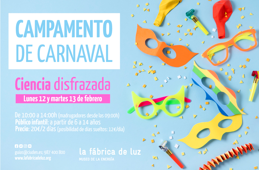 Cartel Campamento de Carnaval del Museo de la Energía