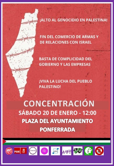 Cartel concentración Palestina