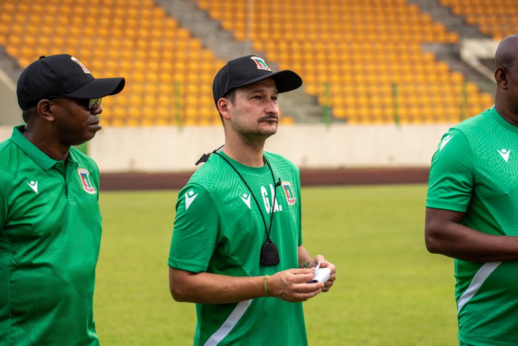 Gelo Alba, en un entrenamiento con la selección de Guinea Ecuatorial en la Copa África 2024