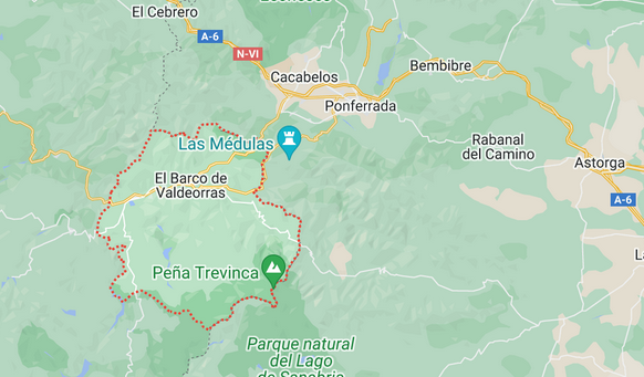 La comarca de Valdeorras, en el noroeste ibérico. / Google