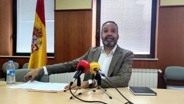 El Juez Decano de Ponferrada, Óscar Hernáiz, durante la presentación de la memoria 2023 de los Juzgados de Ponferrada